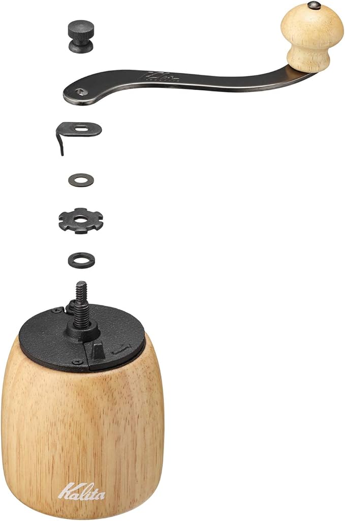 Carita Kalita Coffee Grinder, Wood, Durable Cast Iron Cutter, KH-9, Natural N, Adjustable Coarseness, Hand-ground Coffee Grinder, Hand Mill, Handmill, Handmill, Handmill, Handmill, Handmill, Handmill,