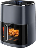 Simple Deluxe 12-in-1 Air Fryer 6.34 Qt, 1700W Digital Preset Airfryer with Visible Window, Nonstick and Dishwasher-Safe Basket, Air Fry, Roast, Bake, Dehydrate, Fries, Gary