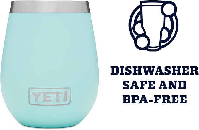YETI Rambler 10 oz Wine Tumbler, Vacuum Insulated, Stainless Steel, NO LID