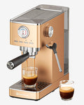 Maestri House Espresso Machines 20 Bar ULKA Pump, Compact Espresso Maker Built-in Flow Meter Steam Milk Frother, 43oz Removable Water Tank Stainless Steel Coffee Machine for Cappuccino (Rose Golden)