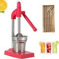 Cast Iron Juicer Hand Press, Heavy Duty Cast Iron Manual Juicers, Manual Juicer Stainless Steel Lemon Squeezer, Crusher Machine for Fresh Lemonade Orange Juice, Easy to Clean