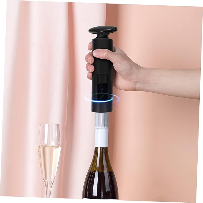 6pcs Wine Accessories Kit Black Wine Opener Set Vacuum Stopper Decanter and Quality Tool for Effortless Bottle Opening and Aeration