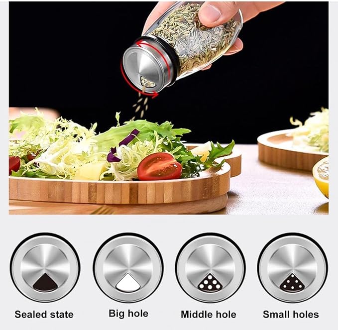 Revolving Spice Rack Organizer Countertop, Spinning Spice Storage Rack Tower Organizer with 12 Empty Jars, Rotating Spice Holder Shelf Seasoning Rack Shelf, Spice Seasoning Bottle Organizer