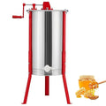 3 Frame Honey Extractor, Manual Stainless Steel Beekeeping Equipment, Honeycomb Drum Spinner with Transparent Lid & Adjustable Stand for Apiary Home Kitchen