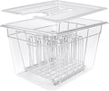 12 Quart Sous Vide Containers with Lid & Rack Compatible with Wancle Anova Nano AN500-US00 Pro 3.0 Mini Joule,most Instant Pot Sous Vide Cooker,BPA Free (Container with lid and rack, 12 QT)