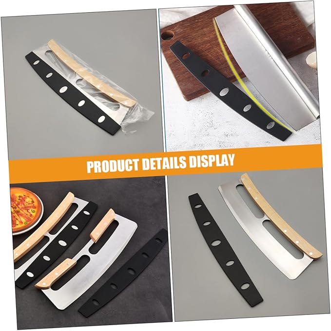 PRETYZOOM 10pcs Pizza Cutter Blade Covers Fit Knife Protector for Safe Cutting Half Round Edge Guard for Camping Bbq Picnic and Kitchen Use