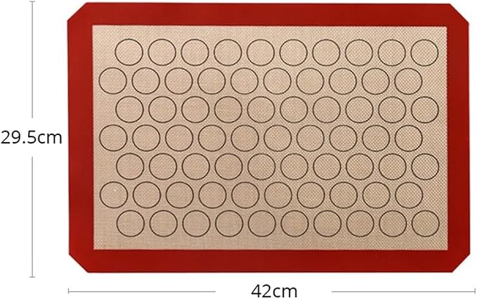 Silicone Baking Mat For Cookie Sheet - Non Stick Sheet Mat - Professional Grade Liner Sheets (Size : Red 42x29.5cm B)