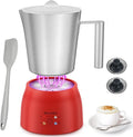 Secura Detachable Milk Frother and Steamer, 17 oz Electric Milk Warmer, 4-in-1 Hot/Cold Foam Maker, Teflon-Free Stainless Steel Jug, Dishwasher Safe for Latte, Macchiato, Hot Chocolate (Red)