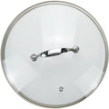 10 Inch Clear Tempered Glass Pan Lid Replacement with Stainless Steel Arch Handle, Oven Safe Up to 356°F (180℃), Silver
