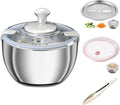 Large Salad Spinner with Storage Lid，5.29QT Stainless Steel Spin Dry Salad Greens Fruit Washing Bowl with Strainer Vegetable Cleaner washer Lettuce Spinner with slicer and julienne cutter