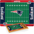 PICNIC TIME NFL Football Field Icon Glass Top Cutting Board & Knife Set, (Parawood & Bamboo)
