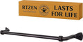 RTZEN Matte Black Hand Towel Holder for Bathroom - Handcrafted Farmhouse Wrought Iron Metal Kitchen Bar - Small Hand Towel Bar Hanger for Home or Office - Wall Mounted Rack Fits 10" Towels