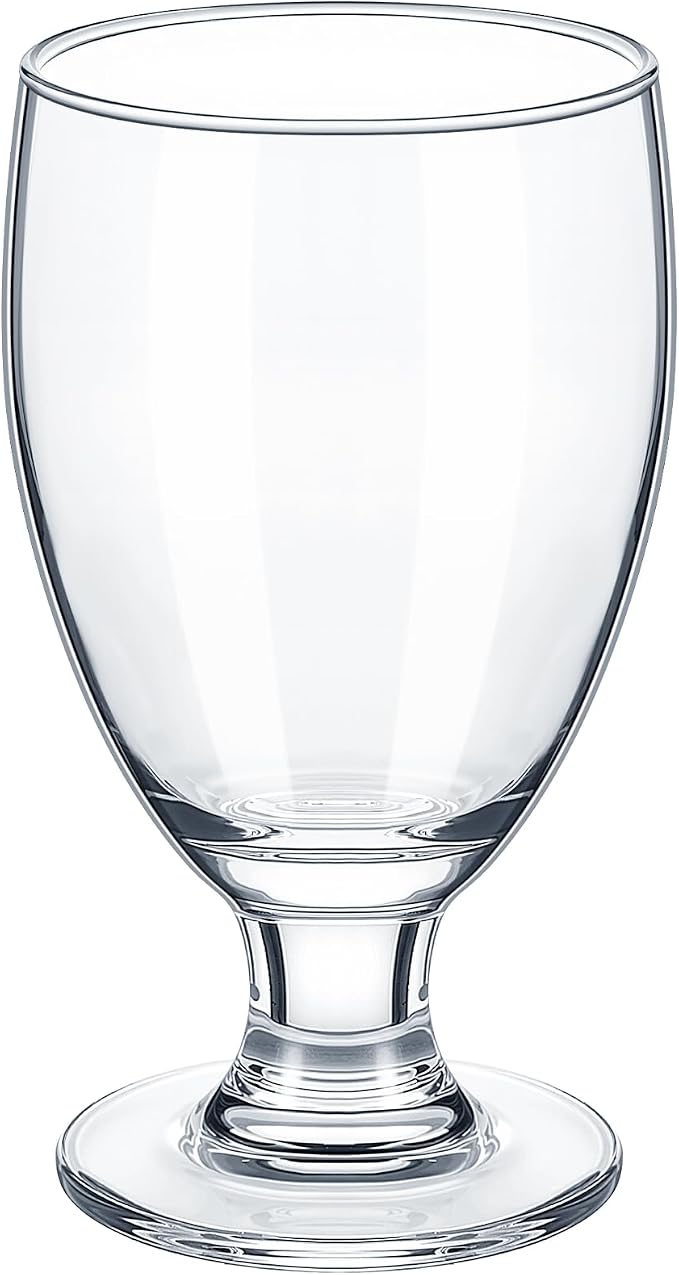 Patelai Set of 1 Water Goblet, 10.5 oz Clear Drinking Glasses Bulk Dishwasher Safe, Stemmed Water Glass for Juice Wine Beer Tea Sangria Cold Beverages, Reusable Glassware for Home Party Restaurant