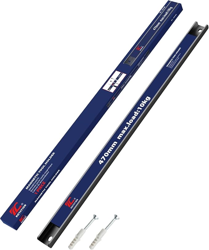 ROTATION 18" Magnetic Tool Holder Heavy Duty Garage Workshop Organizer, Strong Magnet Strip for Wrenches & Screwdrivers, with Mounting Hardware