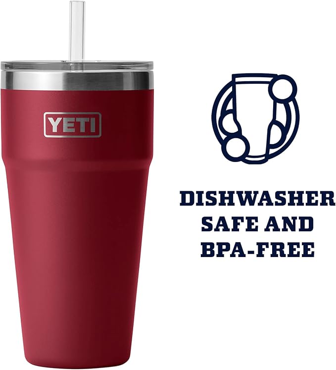 YETI Rambler 26 oz Straw Cup, Vacuum Insulated, Stainless Steel with Straw Lid | Vacuum Insulated