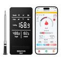 BBQOVN Smart WiFi Wireless Meat Thermometer, Sub-1G 656FT Range, 7-Sensor Probe, Standalone LED Base, IP68 Waterproof, APP Remote for BBQ Grill Smoker Oven