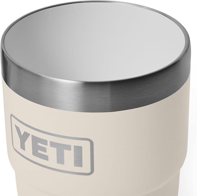 YETI Rambler 8 oz Insulated Coffee Mug with Lid - Stackable Double-Wall Vacuum Insulated Coffee Cup - DuraSip Ceramic Lining - Barista-Friendly Design - Stainless Steel - Dishwasher Safe