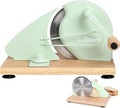 Manual Bread Slicer for Homemade Bread,Even Slicing Thickness-Adjustable Slices,Sourdough Slicer with Scale Lines&SuperStrong SuctionCup Fixation (Light Green)