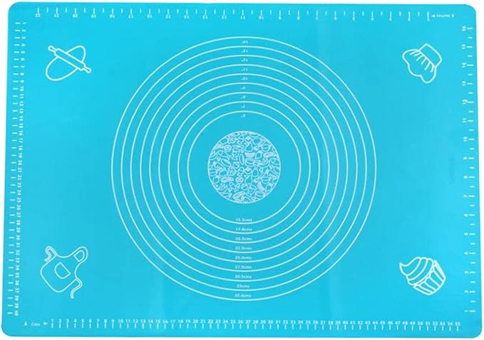 2xSilicone Cooking Mat Non Stick Oven Baking MatTray Sheet Pan Cookware Blue, 5 Pcs