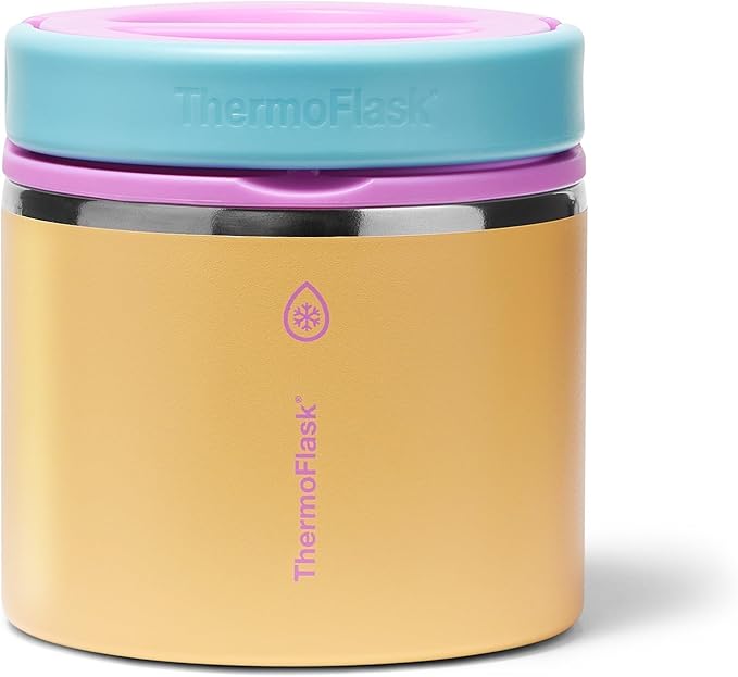 ThermoFlask Insulated Food Jar with Leakproof Lid (20 oz, Candy Oasis) - Stainless Steel Food Containers for Hot & Cold Meals, Lunch, Soup & Snacks