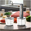 Food Processor, Cordless Electric Meat Grinder, Baby Food Chopper, for Outdoor Camping, Kitchen, Restaurant,(Chop Vegetable, Onions, Peppers Etc),[b] black