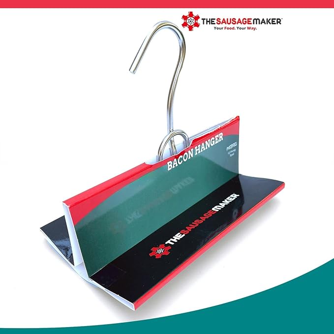 The Sausage Maker® Bacon Hanger 12-Prong Meat Hooks SUS304 Stainless Steel, Heavy Duty Butcher’s Hook Accessories for Meat Smoking, Processing, Drying, Grilling, BBQ, 12.5” W x 5.8” H