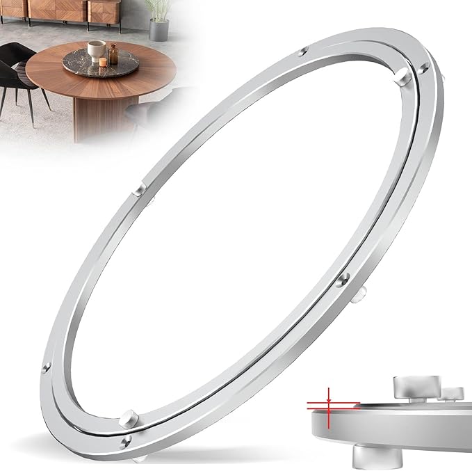 Lazy Susan Hardware,16 inch Heavy Duty Lazy Susan Bearing Kit,Rotating Serving Turntable for Aluminium Alloy Turntable Bearing,Swivel Base Hardware for Dining Table,DIY,Display Stand,Workbench