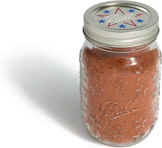Ball Americana Regular Mouth Glass Mason Jars with Lids and Bands, Used for Canning, Pickling, Juice, Jam, Jelly, Pint Size 16 Ounce, 4 Count (Pack of 1)