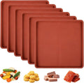 Silicone Dehydrator Sheets, 6 Pcs 13.8X13.8 with Edges, Square Heat-Resistant Non-Stick Reusable Dehydrator Mats, Tray Liners