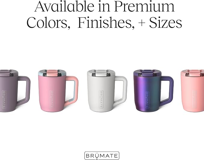 BrüMate Müv - 15oz 100% Leak Proof Insulated Coffee Mug with Handle & Lid - Stainless Steel Coffee Travel Mug - Double Walled Coffee Cup (Lavender)