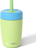 Fimibuke Kids & Toddler Cups Spill Proof, 12 OZ Insulated Sippy Cups for Toddlers Boys Girls, BPA-Free Toddler Straw Tumbler, Stainless Steel Kids Water Bottle with Twist Lids & Silicone Straw, 1 Pack