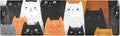2 in 1 Table Runner Trivet for Hot Pots and Pans Heat Resistant Non Slip Waterproof 39 x 12 Inch Decorative Table Protector for Kitchen Countertop Black and White Orange Cat