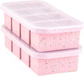 Souper Cubes 1 Cup Silicone Freezer Tray with Lids, Perfect for Storing Broth, Leftovers, Rice, Sauce and More, Silicone Soup Freezer Molds for Meal Prepping - Cotton Candy - 2-Pack