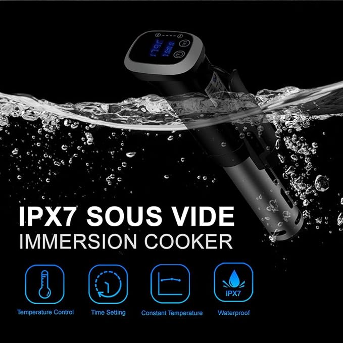 Sous Vide Cooker Immersion Circulator IPX7 Waterproof, 1800 Watts Vacuum Food Cooker, LCD Digital Display(US Plug, 110V)