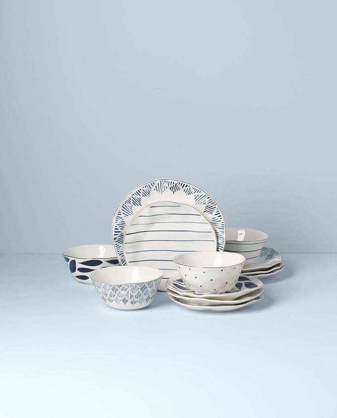 Lenox Blue Bay 12-Piece Dinnerware Set