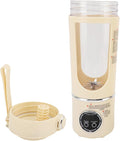 Portable Blender, 700ML 12 Blades Rechargeable Mini Juicer Cup Travel Blender with Magnetic Lock for Gym Home Office Sports Outdoor (Beige)