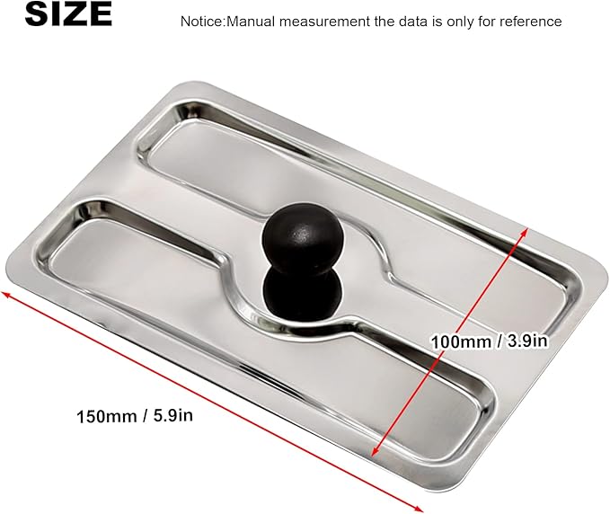 UOIENRT 2 Slice Toaster Dust Cover, Stainless Toaster Appliance Top Cover, Steel Electric Bread Maker Upper Cover for Bread Machine (6 x 4 Inch)
