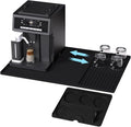3-Pack Silicone Coffee Mat Set, 24" x 16" Coffee Bar Mat for Countertop with Separable Small Drying Mat and Espresso Tamping Mat, Fit Under Coffee Maker Espresso Machine, Black