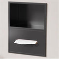 Hidden Trash Can Cabinet, Stainless Steel Recessed Bathroom Shower Niche, Waterproof Wall Niche Toilet Tissue Holder, Built-in Trash Can Alcove Toiletries Storage Rack