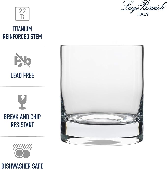 Luigi Bormioli Classico Double Old-Fashioned Glasses - Clear, Set of 4