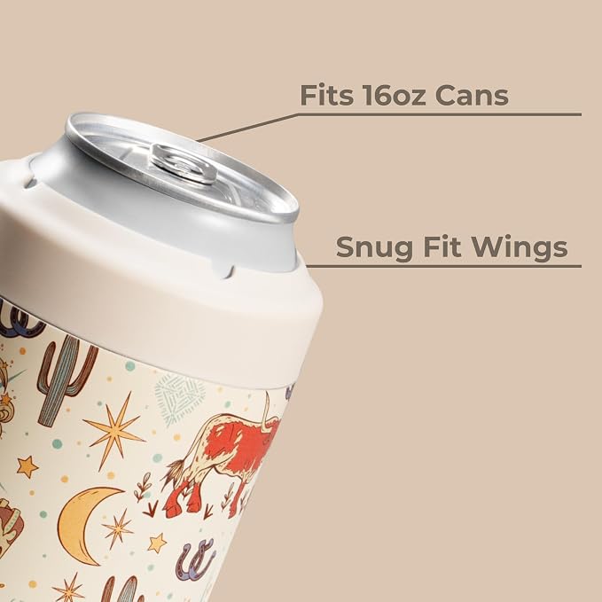 HydroJug Tall Can Cooler 16 oz, Stainless Steel Can Holder, Rodeo