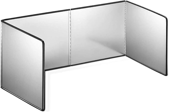 4 Sided Stainless Steel Oil Splatter Guard, Grease Splatter Screen, Stove Splash Guard, Foldable Oil Proof Baffle Fry Wall Splash Guards (31.5"Dx15.8"Wx11.8"H)