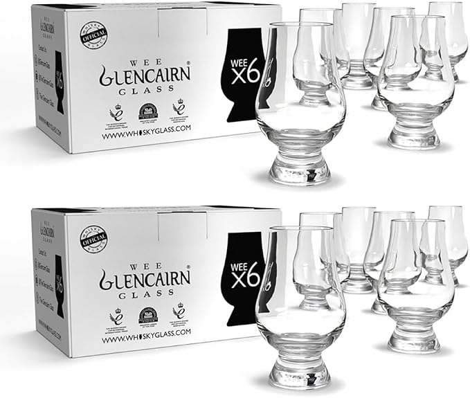 GLENCAIRN The WEE Crystal Whisky Glass Set of 12 - Mini Size 3.34in, 85mm Whiskey Tasting Glass