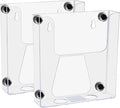 2 Pack Magnetic Brochure Holder for 6 Inch Booklets or Folded Printed Media Clear Acrylic Attaches to Metal Surfaces in Offices Theme Parks and Service Stations by Marketing Holders