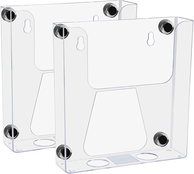 2 Pack Magnetic Brochure Holder for 6 Inch Booklets or Folded Printed Media Clear Acrylic Attaches to Metal Surfaces in Offices Theme Parks and Service Stations by Marketing Holders