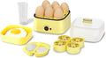 8-in-1 Electric Egg Cooker, Rapid Egg Boiler for Hard, Soft & Poached Eggs, Egg Bite Maker, Auto Shut-Off, 8 Egg Capacity, Breakfast Maker for Meal Prep, Apartment, Office, Dishwasher Safe
