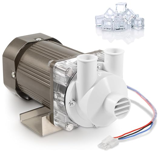 S-0731 Water Pump for Hoshizaki, Ice Machine Motor Assembly with Mounting Plate, 14-Inch Cable, and Factory Plug