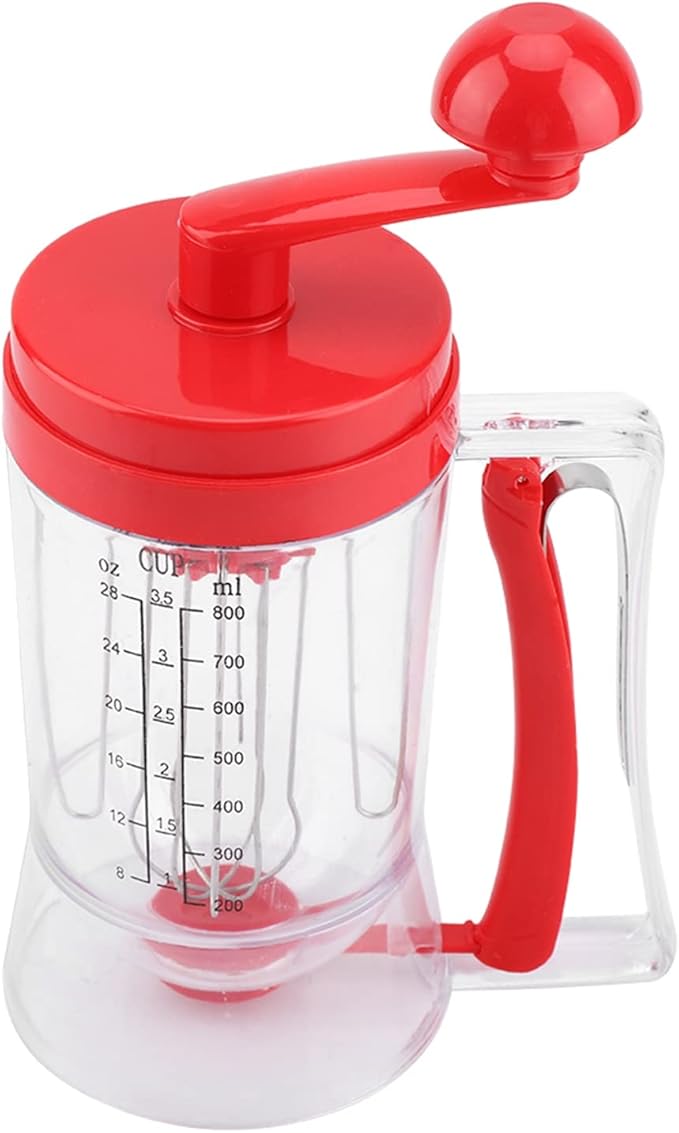 Hand Held Manual Pancake Cupcake Batter Mixer Dispenser Blender Machine Baking Tool