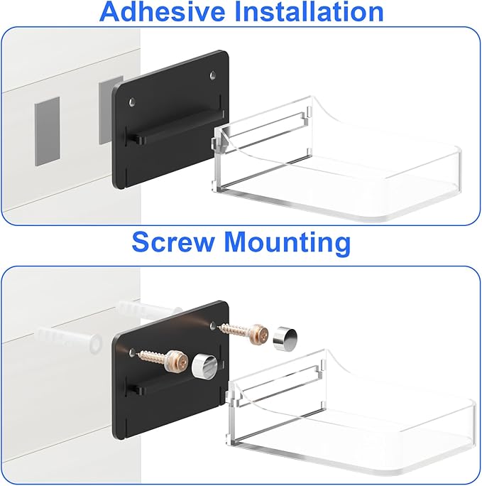 Acrylic Dispenser Drip Tray Wall Mount Removal Soap Dispenser Bracket, Laundry Detergent Drip Catcher Prevent Dripping and Spraying, Soap Dispenser Water Tray, Detachable for Cleaning