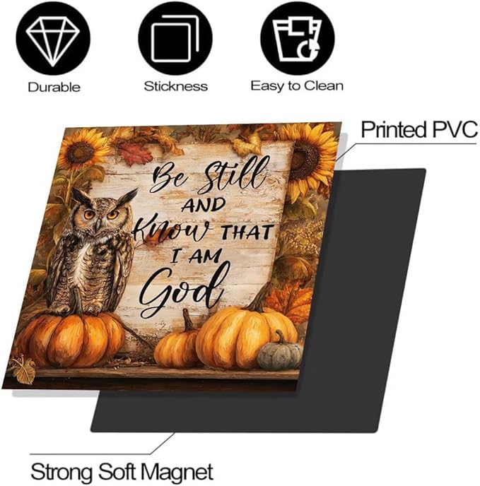 Owl Dishwasher Door Front Magnetic Cover,Pumpkin Magnet Sticker Sunflower Refrigerator Panel Decal,Christian Halloween Dishwasher Decoration Front Door Cover,Home Appliance Sticker,23"x26"